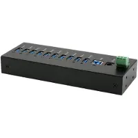 EXSYS EX-11230HMS USB 3.2 Gen 1 hub, DIN-rail kit en wandmontage, VIA VL811+