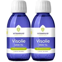 Vitakruid 2x Visolie 1200 Tg Vloeibaar 125 Ml