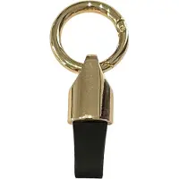 OEM Luxe Sleutelhanger, Leren & Metaal Sleutelhanger, Kunstleer, Zwart - Goud