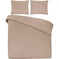 DoubleDry Dekbedovertrek 100% natuurlijk katoen eenpersoons 140x200/220 cm + 1