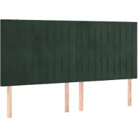 vidaXL Hoofdbord donkergroen 160x5x118/128 cm fluweel