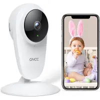 GNCC GC1Pro Wifi Babyfoon met camera - 3MP Indoor WiFi-camera - Met App - Bidirectionele Audio - Nachtzicht - Wit