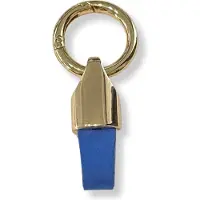 OEM Luxe Sleutelhanger, Leren & Metaal Sleutelhanger, Kunstleer, Goud - Blauw