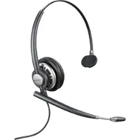 HP Poly Mono-hoofdtelefoon Poly EncorePro 710D met Quick Disconnect-functie, TAA-compatibel, kabelgebonden, geschikt voor gesprekken en muziek, 53 gram, hoofdtelefoon met microfoon, zwart
