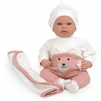 Munecas Arias Elegance Mies With Blanket With Laughter Mechanism Try Me Baby Doll 45 Cm Roze Kinderen