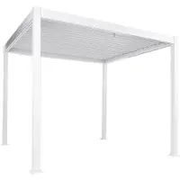 Beliani FORNOLI - Tuinpaviljoen - Wit - Aluminium