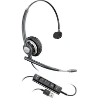 HP Mono-hoofdtelefoon Poly EncorePro 715 USB-A TAA, kabel, geschikt voor gesprekken/muziek, 53 g, hoofdtelefoon met microfoon, zwart