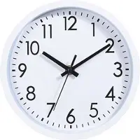 Excellent houseware Wandklok - Keukenklok - Ronde Klok - 20 cm - Wit