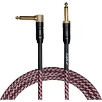 Cascha Professional Line Guitar Cable 9 m Recht - Gebogen Instrumentkabel