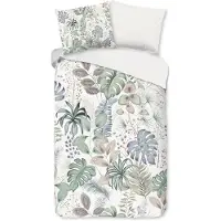 Good Morning dekbedovertrek Abel planten - katoen - 1-persoons (140x220 + 60x70 cm)