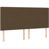 vidaXL Hoofdbord donkerbruin 200x5x118/128 cm stof