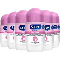 Sanex - Deodorant - Roller - pH Balance Dermo - Invisible - 50ml x 6
