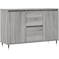 vidaXL Dressoir 101,5x35x70 cm bewerkt hout grijs sonoma eikenkleurig