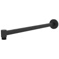Regn Wandarm 40cm - Mat Zwart - Wandkraan - Messing - Kranen, Douchekranen, Hoofddouche Houders - 8720297697555 - Kranen, Douchekranen, Hoofddouche houders