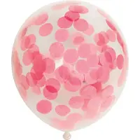 We Fiesta 18 Papier Confetti ballonnen 12″ baby roze - Versiering Feestdecoratie Decoratie Verjaardag Jubileum Thema Feest Ballon