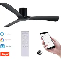 Freelight Plafondventilator Storm WIFI Ø 132 cm geluidsloos zwart