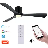 Freelight Plafondventilator Storm WIFI Ø 132 cm met LED geluidsloos zwart