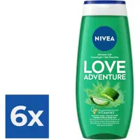 Nivea Love Adventure Douchegel 250 ml - Voordeelverpakking 6 stuks
