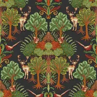Dutch Wallcoverings - Tapestry Nordic Deer Forest Black - TP422306