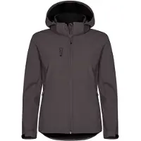 Clique Dames softshell jas Classic met capuchon L / Antraciet