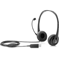 HP T1A67AA (Bedraad, USB-A), Kantoorheadset, Zwart