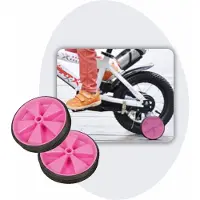 Voltano Zijwieltjes – Roze – 12-20 Inch