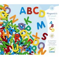 Djeco Magneten - 83 st. - Hout - Letters - - OneSize - Magnetisch speelgoed