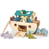 Tender Leaf Toys , Noah's houten ark, geschikt voor kinderen vanaf 3 jaar, meerkleurig, hout
