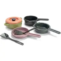 Dantoy Green Bean pannenset speelgoedkeuken 7-delig multicolor.