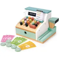 Tender Leaf Toys TENDER LEAF Marktdag - Kassa Met Scanner - Met Accessoires - Hout - 3 Jaar