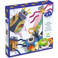 Djeco Fuzzy Bug Knutselset - Maak 3D Insecten met Pompons voor Thuis, School of Cadeaus
