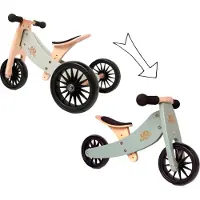 Kinderfeets 2-in-1 houten loopfiets & driewieler Tiny Tot Plus - Silver Sage