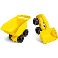 Hape Duo Excavator Geel Kinderen