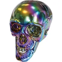 Kärkkäinen decoratieschedel 33 cm kunststof paars