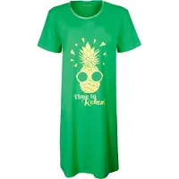 Temptation Dames Nachthemd - Bigshirt - Groen - Maat L
