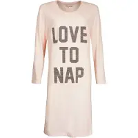 Temptation Dames Nachthemd - Bigshirt - Zalm Roze - Maat L