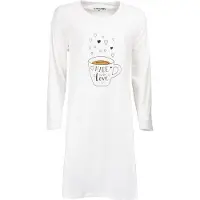 Temptation Dames Bigshirt - Made with Love Print - Wit - Maat M