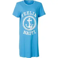 Temptation Dames Nachthemd - Bigshirt - Licht Blauw - Maat M