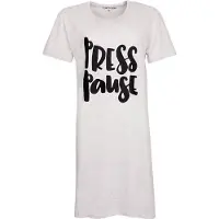 Temptation Dames Nachthemd - Bigshirt - Licht Grijs - Maat XXL