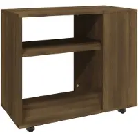 vidaXL Bijzettafel 70x35x55 cm bewerkt hout bruin eikenkleur