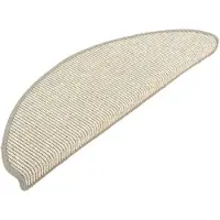 vidaXL Trapmatten 15 st 65x21x4 cm Zilver Halfrond Groot