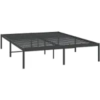 vidaXL Bedframe metaal zwart 140x200 cm