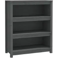 vidaXL Boekenkast 80x35x97 cm massief grenenhout grijs