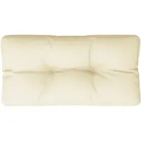 vidaXL Palletkussen 70x40x12 cm stof crèmekleurig