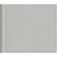 vidaXL Balkonscherm 90x400 cm 100% oxford polyester lichtgrijs
