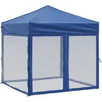 vidaXL Partytent inklapbaar met zijwanden 2x2 m blauw