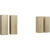 vidaXL Tv-meubelen 4 st 30,5x30x90 cm bewerkt hout sonoma eikenkleurig