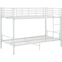 vidaXL Stapelbed metaal wit 90x200 cm