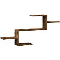 vidaXL Wandschap 104x15x49 cm bewerkt hout gerookt eikenkleurig