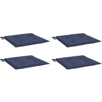 vidaXL Palletkussens 4 st 40x40x4 cm oxford stof marineblauw
